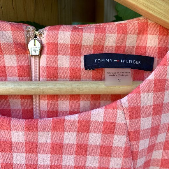 Tommy Hilfiger Pink Gingham A Line Dress - Picture 4 of 6